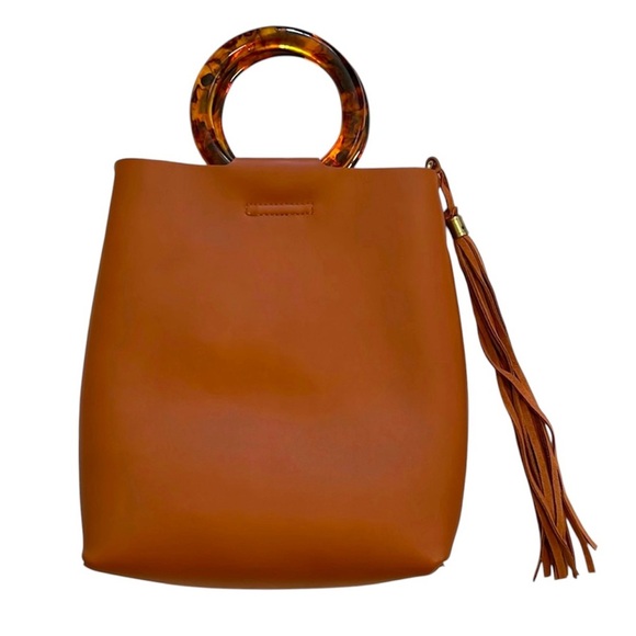 Anthropologie Handbags - Anthropologie Lucite-Handle Tote Bag-use with Crossbody Strap or Handles